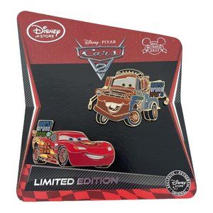 Disney Store Cars 2 Lightning McQueen and Tow Mater Limited Edition Pin Set